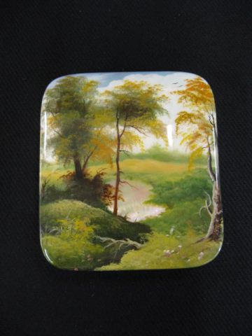 Russian Lacquerware Box with SpringLandscape 14e642