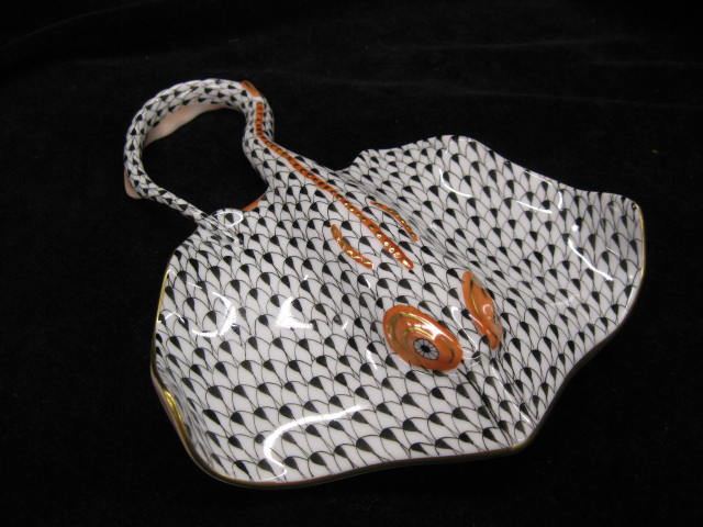 Herend Porcelain ''Fishnet'' Figurine