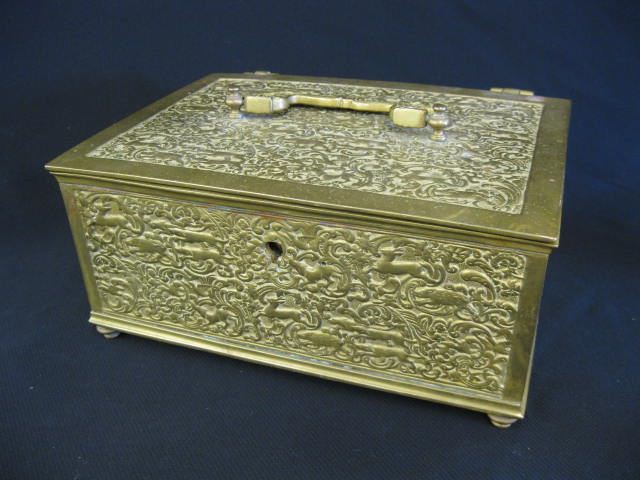 French Victorian Brass Strongbox 14e657