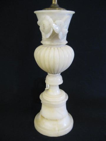 Carved Alabaster Table Lamp flower 14e659