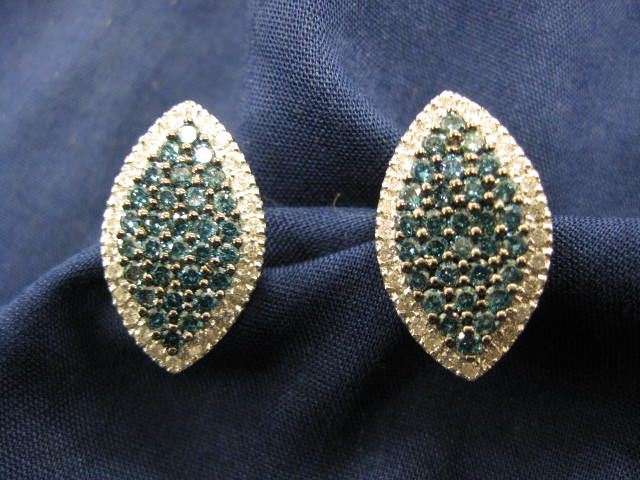 Blue White Diamond Earrings over 14e660