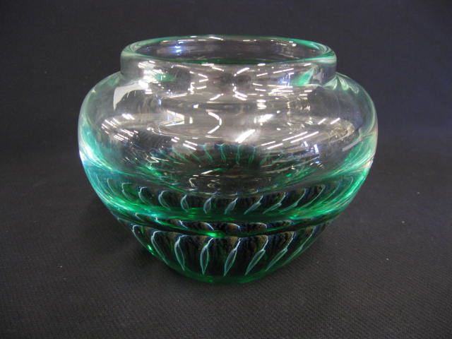 Art Glass Vase Note Assk Kevin signed 14e69a