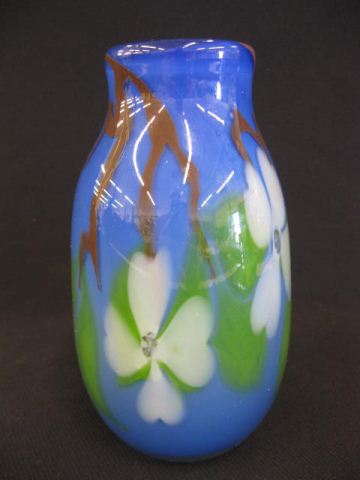 Paperweight Style Art Glass Vase floral