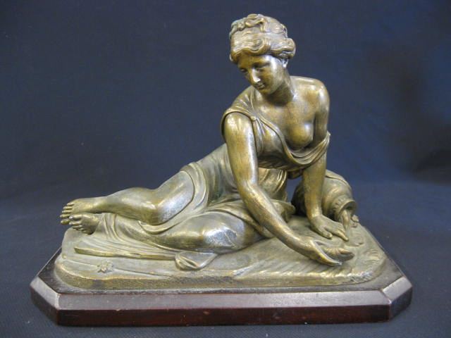 Victorian Bronze of a Seated Lady