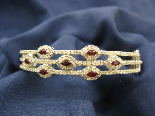 Ruby & Diamond Bracelet 7 marquise