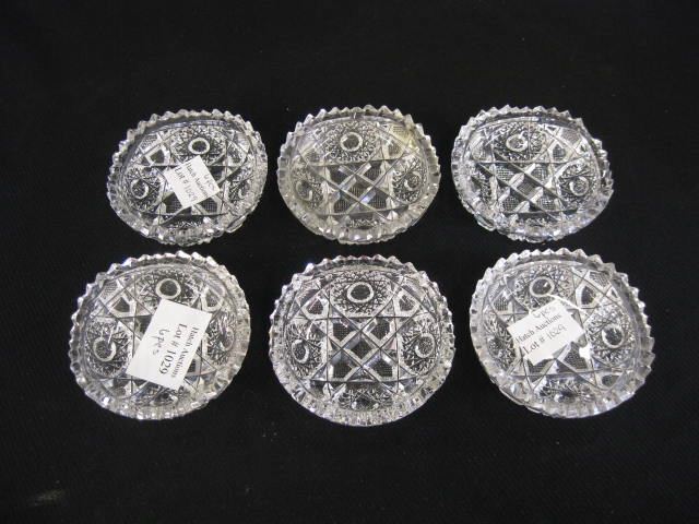 Set of 6 Cut Glass Salt Cellars 14e6d9