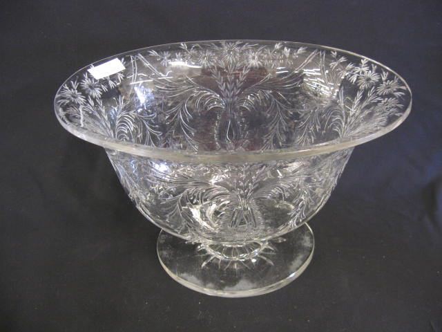 Cut Glass Console Bowl elaborate rock