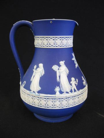 Wedgwood Dark Blue Jasperware Pitcher 14e6e3