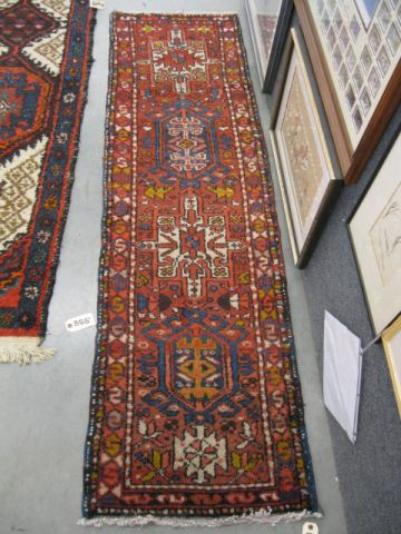 Heriz Persian Handmade Runner geometric 14e70a