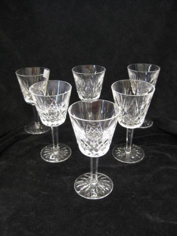 6 Waterford ''Lismore'' Cut Crystal