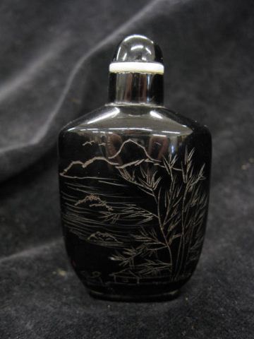 Chinese Snuff Bottle black coral 14e726