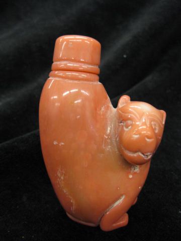 Chinese Snuff Bottle carved coral 14e725