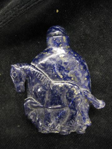 Chinese Snuff Bottle carved horse 14e730