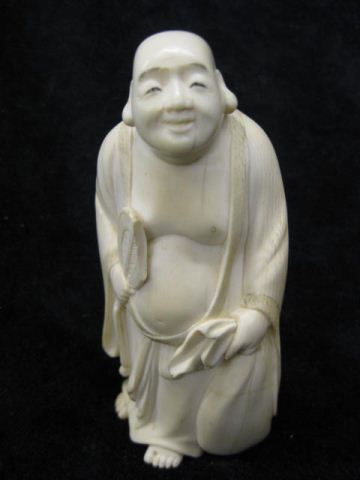 Carved Ivory Figurine of a Buddha