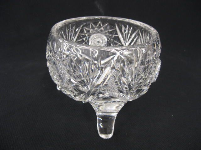 Cut Glass Footed Bowl hobstar &