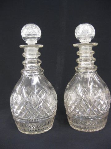 Pair of Regency Cut Glass Decanters 14e74b