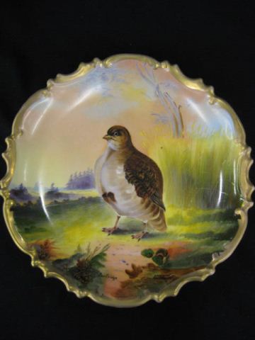 Handpainted Porcelain Charger withPartridge 14e762