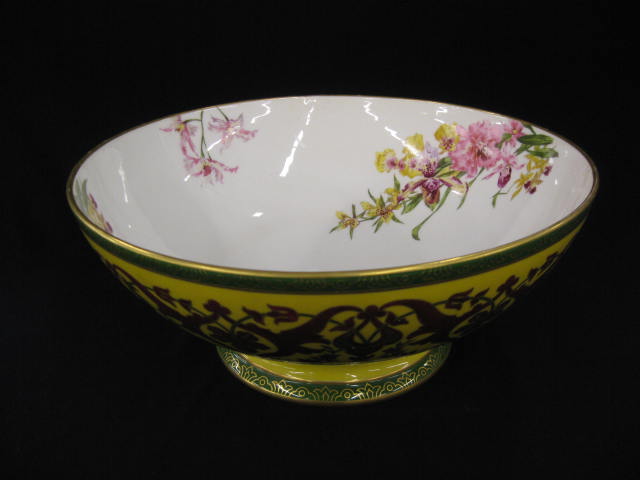 Limoges Handpainted Porcelain Punchbowl 14e760