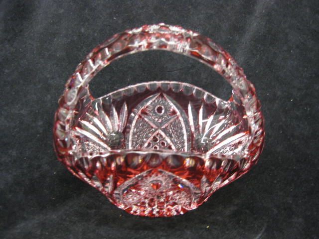 Cranberry Cut-to-Clear Basket oval