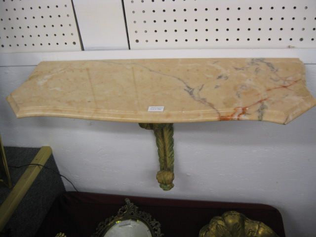 Marble Top Wall Shelf carved  14c080