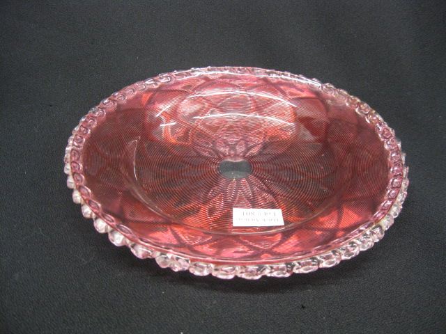 Victorian Art Glass Dish cranberry 14c08e