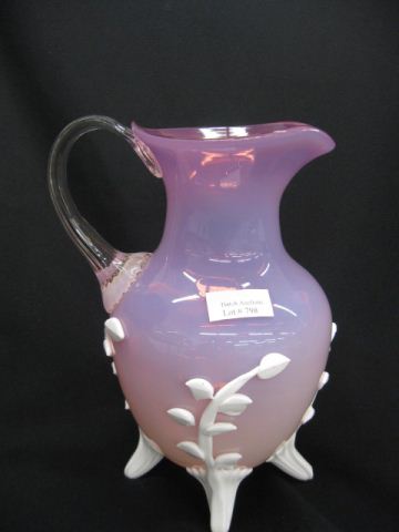 Cranberry to Peach Opalescent Art Glass