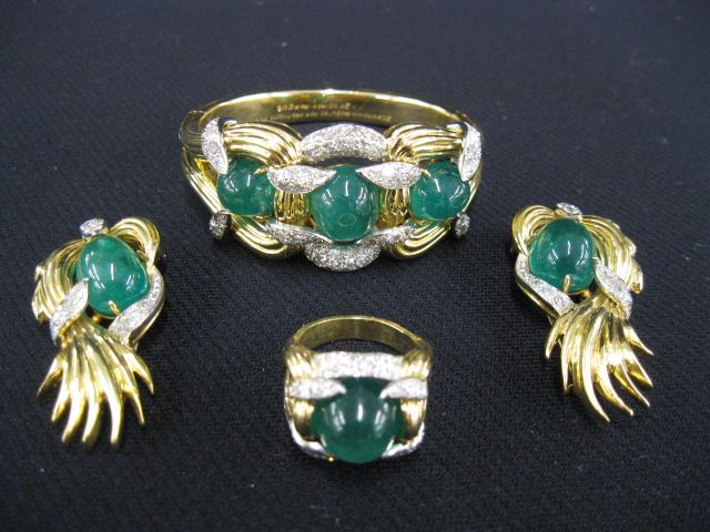 Emerald Diamond Bracelet Ring 14c0ae