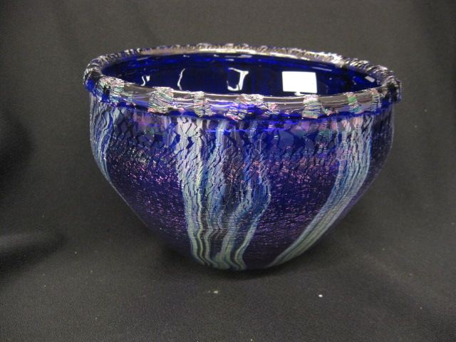 Eickholt Art Glass Bowl rich iridescent
