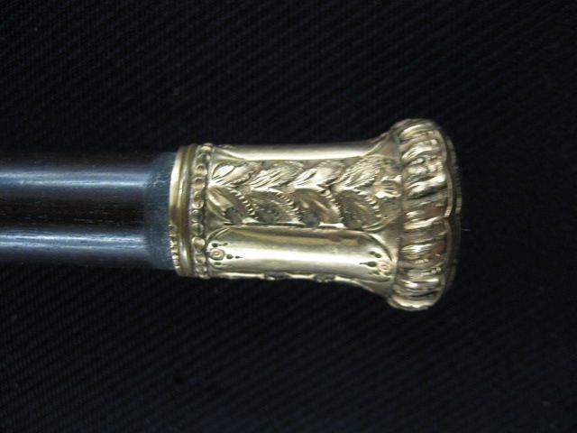 Victorian Gold-Filled Handled Walking