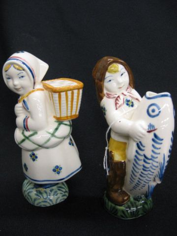 Pair of Danish Pottery Figural