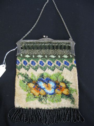 Victorian Beaded Handbag floral