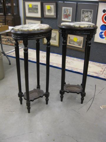 Pair of French Marble top Plant 14c13a