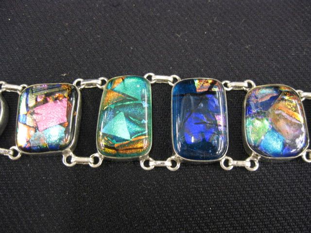 Dichroic Art Glass Bracelet rich