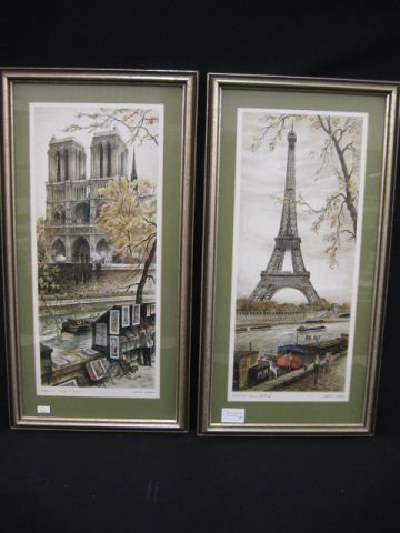 Pair of French Prints by Ortiz