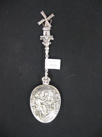 Dutch Silver Serving Spoon figural