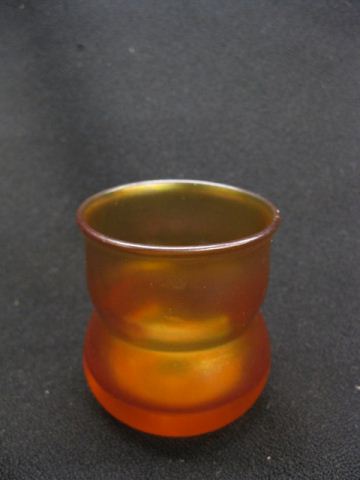 Art Glass Toothpick Holder golden