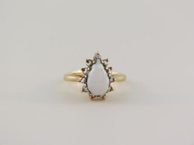 Opal Diamond Ring fiery 1 5 carat 14c178