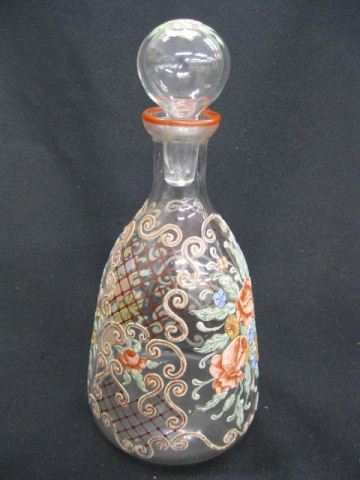 Enameled Glass Cologne Bottle elegant