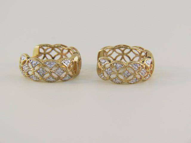 Diamond Earrings fancy openwork 14c19c