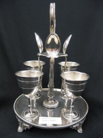 English Silverplate Egg Serving Set