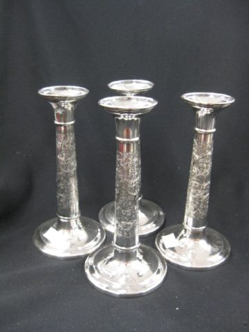 Set of 4 Derby Silverplate Candlesticks 14c1b2