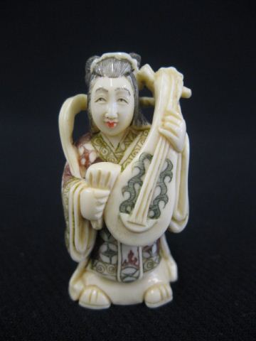 Carved Ivory Netsuke of Benten 14c1ce