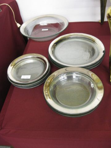 Studio Glass Tableware;4 dinner plates