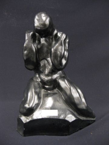 Deco Style Pottery Figurine of