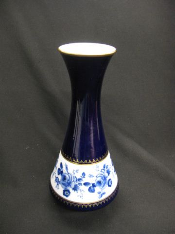 KPM Porcelain Vase cobalt floral