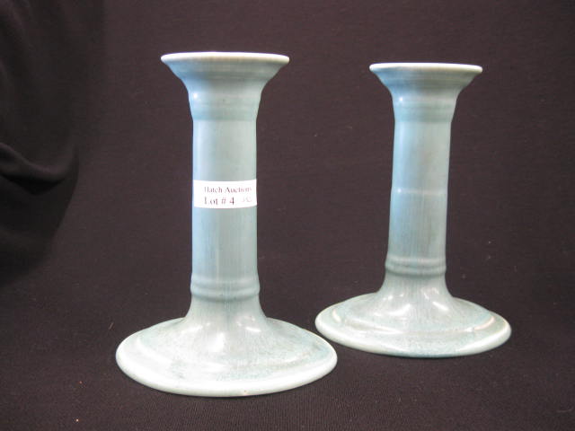 Pair of Rookwood Pottery Candlesticks 14c21b