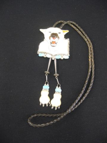 Zuni Indian Bolo Tie figural cougar 14c235