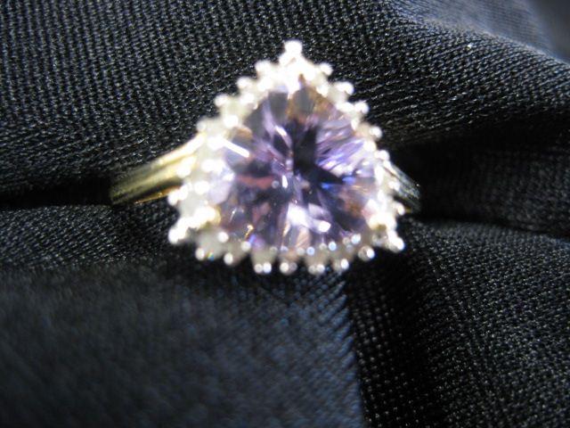 Amethyst Diamond Ring radiant 14c23d