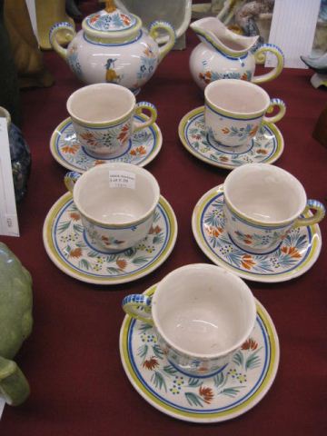 12 pcs. Quimper French Pottery 6 cups