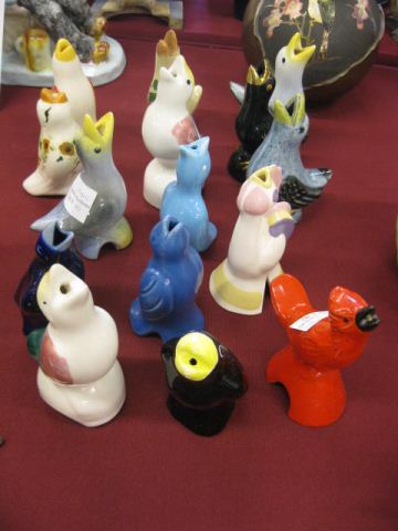 Collection of 15 Pottery Pie Birds a